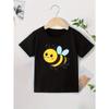 European sizes Sweet Messenger with Cute Face Boys' New Casual Short-sleeved T-shirt for Summer Children's Round Neck Clothing Printed T-shirt