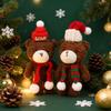 10Pcs With scarf Christmas Bear Plush Toy Cartoon Animal Bear Plush Dolls  Holiday Gift