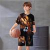 Summer New Casual D Printing Short-sleeved Suit Y Children's Suit Cartoon Letter New
