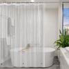 AIMOONSA Clear PEVA Shower Curtain 180 X 200 Cm - Stainless Steel Eyelets, Weighted Magnets