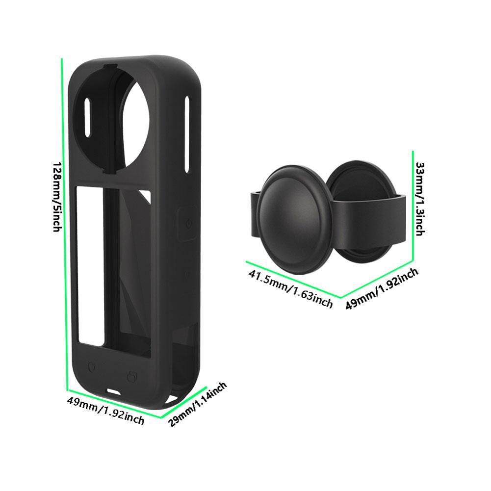 Silicone Protective Case Dust-Proof Action Camera Protector Anti-Scratch Panoramic Camera Sleeve for Sports Camera Accessories