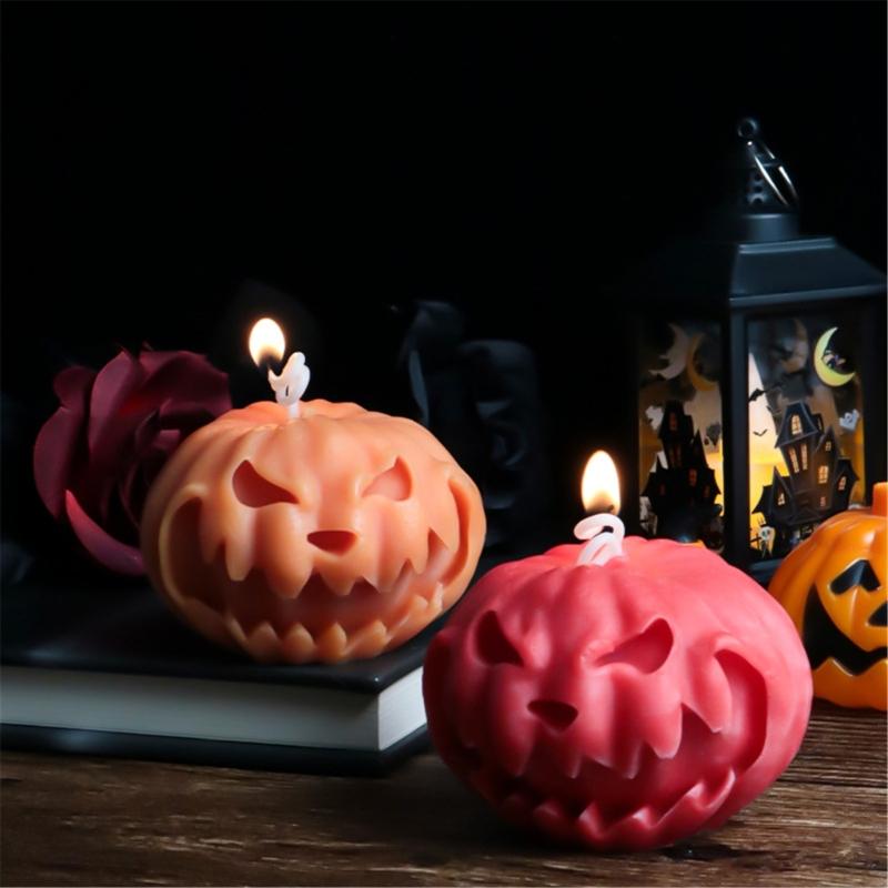 Kreative Halloween-Lampe Duftkerze Herstellung Stabile Silikonform Zubehör für Heimdekoration Bastelbedarf