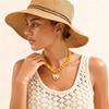 1Pcs Chunky Summer Beach Statement Jewelry Gifts Boho Colorful Acrylic Beaded Choker Necklace For Women