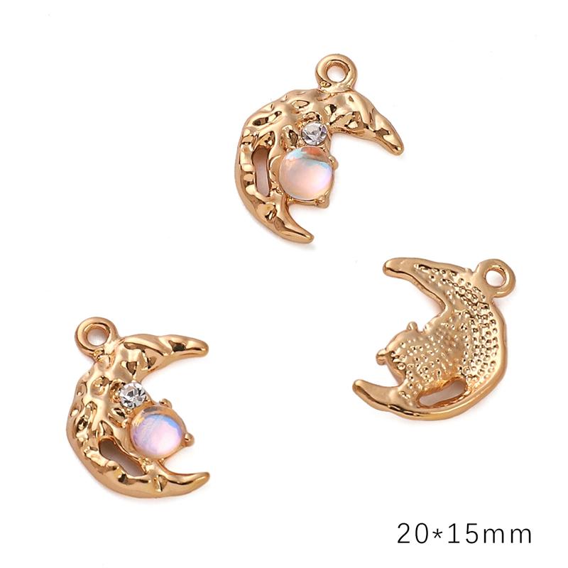 Γούρι Κράματος Διαμαντιού Καρδιά Αστέρι Φεγγάρι Μενταγιόν Κολιέ Βραχιόλι Σκουλαρίκια Αξεσουάρ Κοσμημάτων DIY