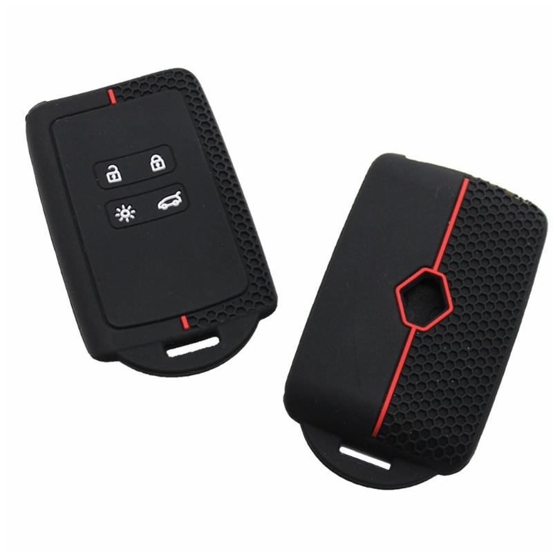 Reinforced Silicone Key Holder Honeycomb Texture Anti Drop Grip For Select Models Car Key Rubber Cover
