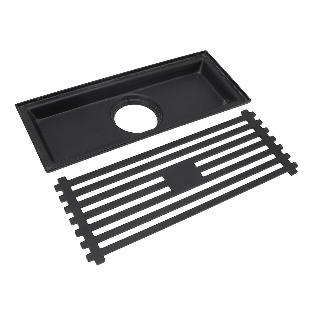 Linear Floor Drain Large Drainage Capacity Odor Blocking 304 Stainless Steel Rectangle Shower Floor Drain for Bathroom