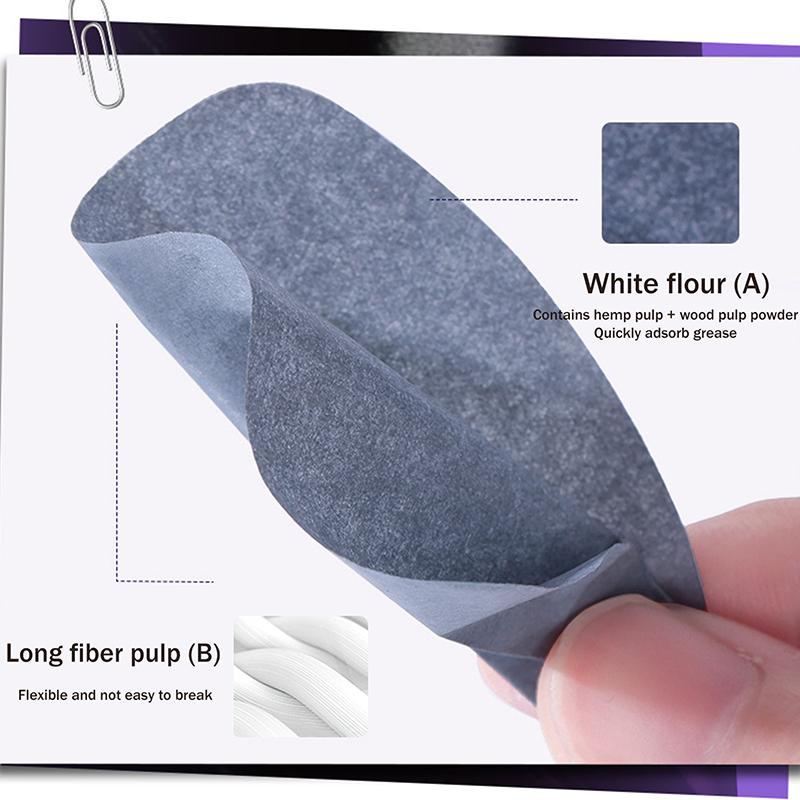 150 Sheets Oil Blotting Papers With Case & Powder Puff Oil Absorbing Sheets Bamboo Charcoal Face Oil Blotting Sheets For Make Up
