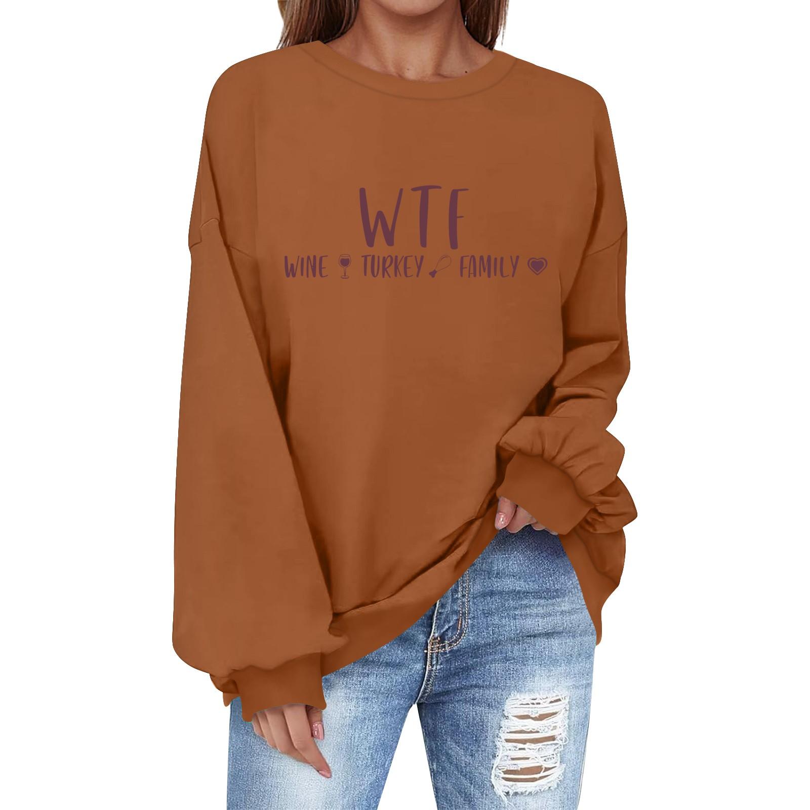 

Толстовка большого размера для женщин с круглым вырезом и принтом, с длинным рукавом, рубашки, толстовка L