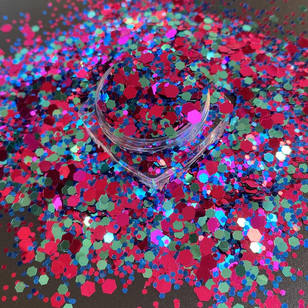Factory Bulk Glitter Mix Colorful Craft Glitter Chunky