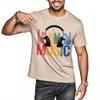 Comfortable Unisex Crew Neck Tshirt Black Music Equalizer Headphones Colorful Design Comfort Unisex Tee Shirt Soft Cotton Tee