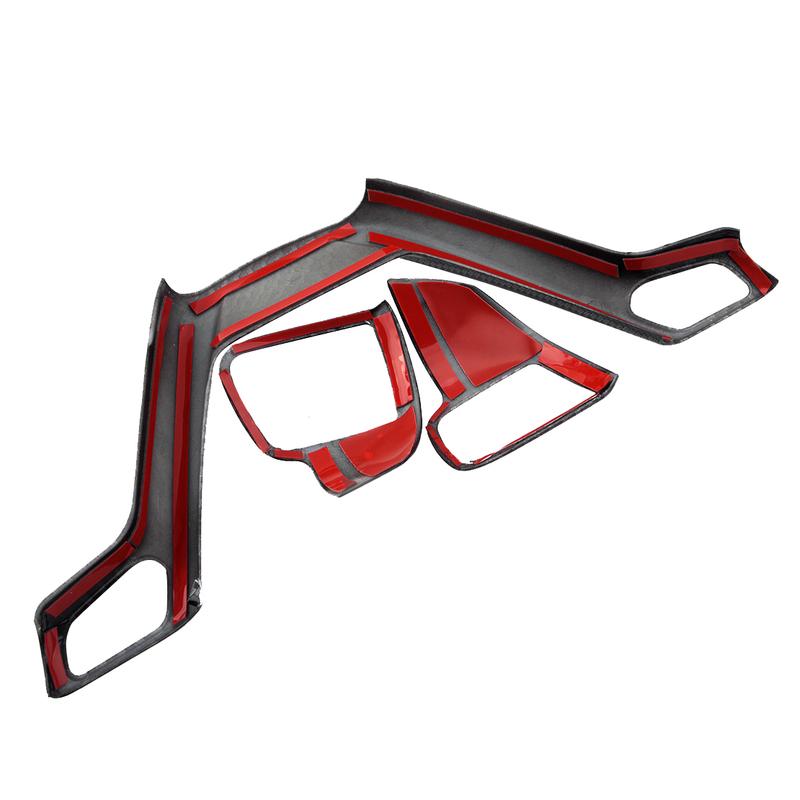 1Set Carbon Fiber Style Steering Wheel Frame Trim Fit For Toyota Highlander Kluger 2014 2015 2016 2017 2018