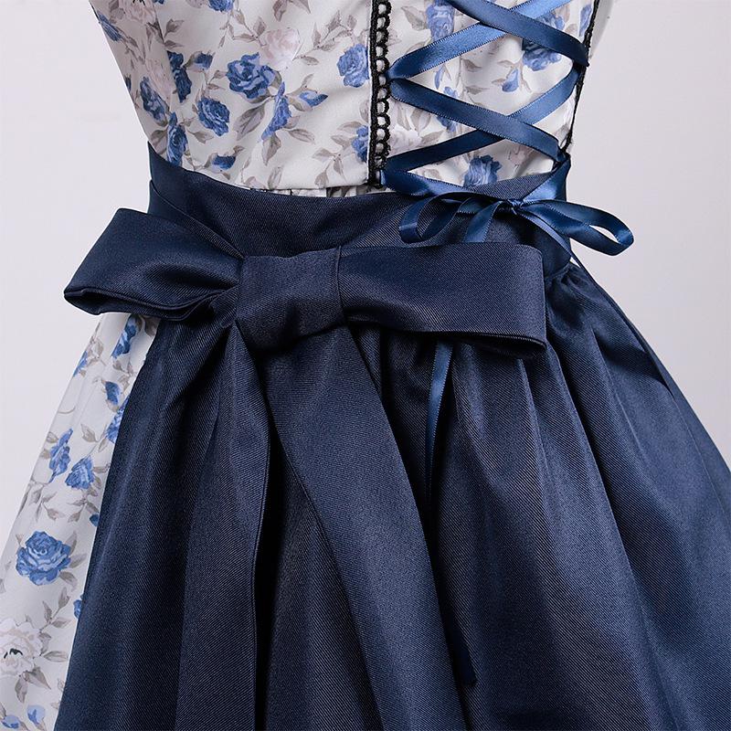 European & American Oktoberfest Costume V-Neck Cosplay Dress In Stock