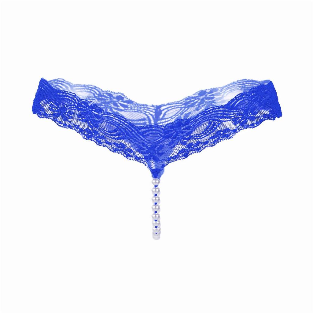Sexy Pearl Massage G-Strings Women Thong Thin Strap Panties T Pants Low Waist Beaded Briefs