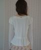 Aueonoseuteljia Lace Double Layered Shirring T-Shirt_White(O26Tp02)