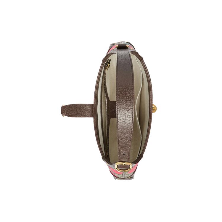 Gucci Jackie 1961 Gold Lock Dot Print Removable Extended Shoulder Strap Canvas And Leather Trim Half Moon Underarm Bag 678843-UQHIG-9885
