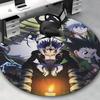 1pc Anime Cartoon Design Round Carpet - Office Chair Mat, Non-Slip Rug for Home Decor, Living Room, Bedroom, Game Room, Dormitory, Birthday Gift, All