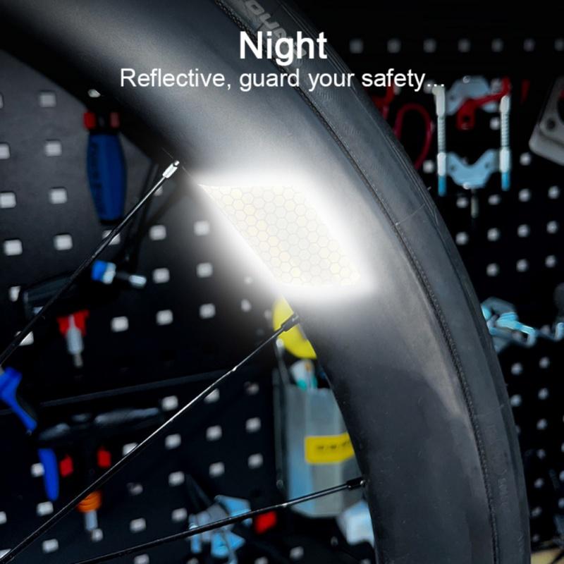 6pcs Bicycle Wheel Reflective Sticker Night Riding Safety Stickers