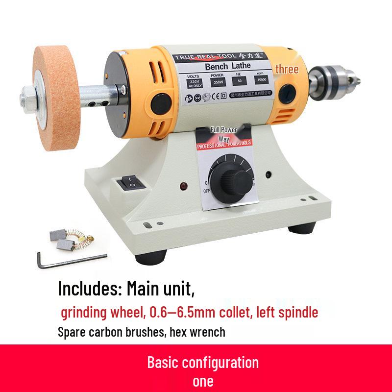 Compact Electric Bench Grinder for Woodworking, Jade Cutting, Engraving, Polishing, and Grinding Wheel Tasks.