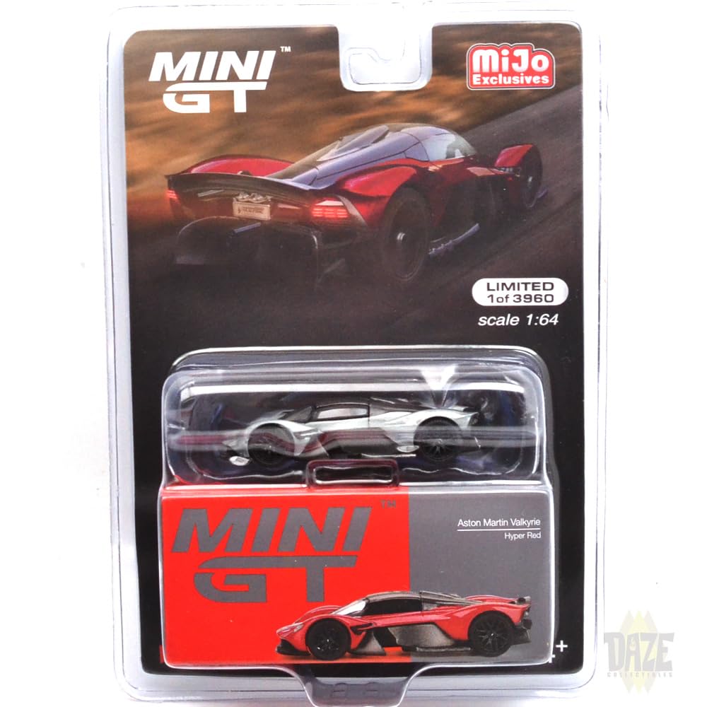 MINI GT 164 Scale MiJo TOYS - Aston Martin Valkyrie (Hyper Red) Chase Car