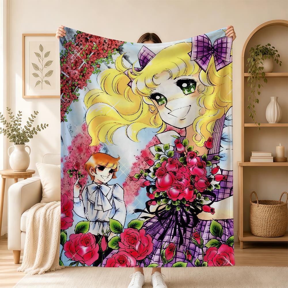 Cartoon Candy Candy Cute Blanket For Soft Warm Knee For Bedroom Living Room Bed Sofa Camping Picnic Office Gift