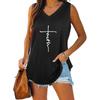 Women Fashion V Collar Tank Top Women Casual Sleeveless T-shirt