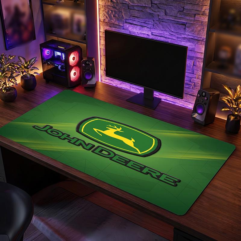 John deere Tapis de souris large Imprimé Surface lisse Anti ?Tapis de bureau antidérapant pour décoration de bureau de jeu pour ordinateur portable