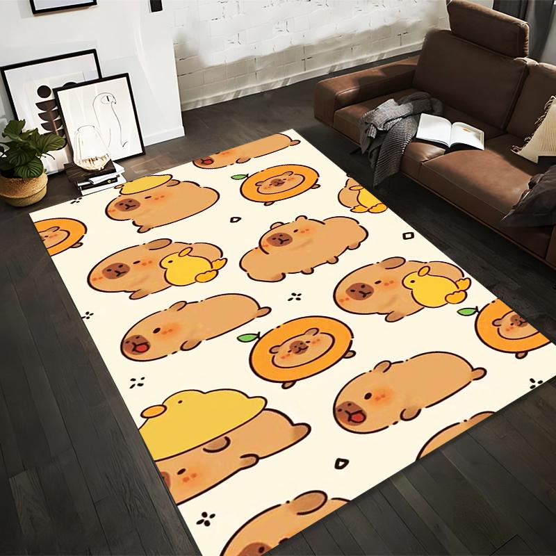 

Cartoon Brown Bear and Yellow Duck Pattern Soft Area Rug Carpet Suitable for use as an anti-slip for living room bedroom sofas 40x60cm( 15x23in )