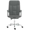 Office Chair with Reclining Function Dark Grey Fabric