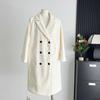 Xin Xing Women's Petite High-End Woolen Overcoat - Korean Style Straight Shoulder, Thickened Cashmere for Fall/Winter