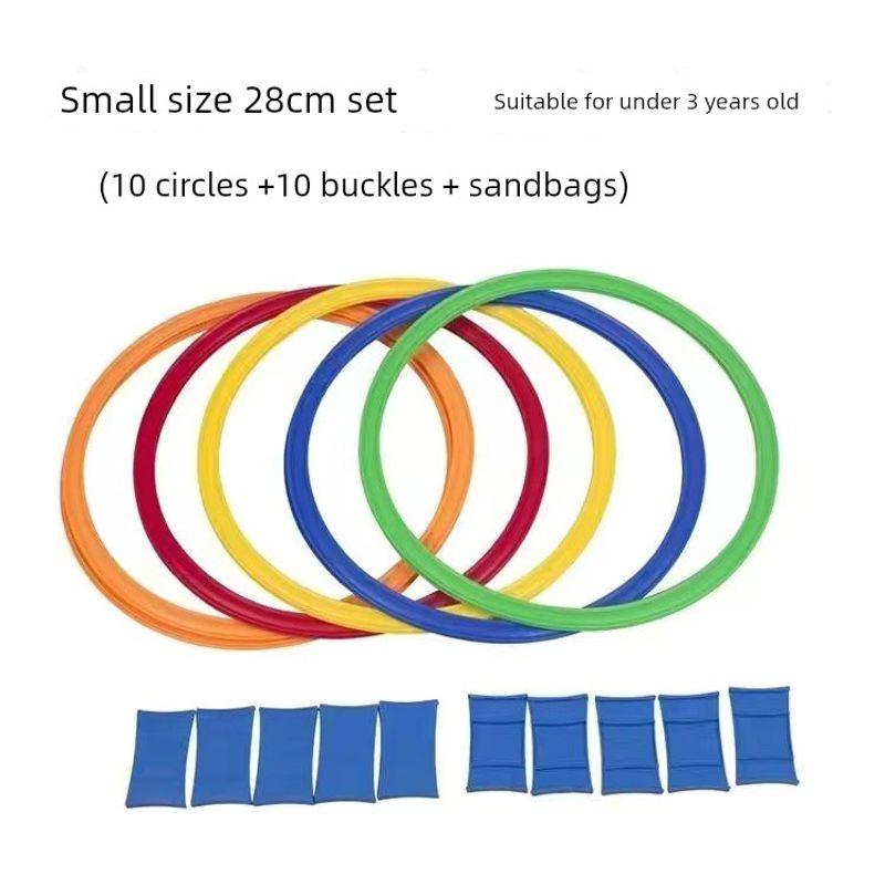 Kindergarten Kids Hopscotch Jumping Plaid Jumping Circle Ring Physical Fitness Agility Training Ring Sensory Training Sports Equipment Toys
