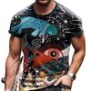 Cross-border Fashion Wholesale New Arrivals for Men: European and American Style Loose-fitting Casual T-shirts with Crew Neck