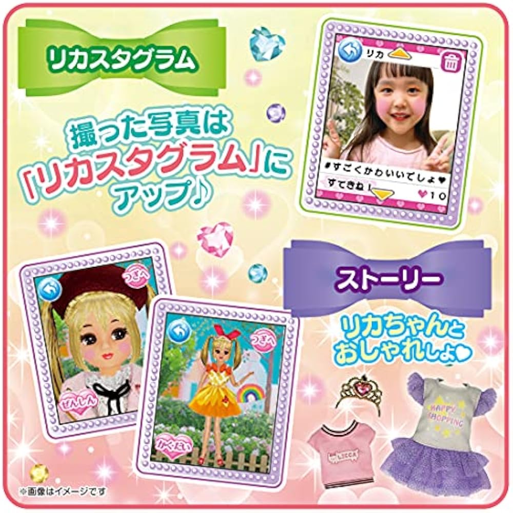 Takara Tomy “Licca-chan Pashatto Machabae Make-Pact” Dress-Up Doll Playhouse Toy 3 Year Old and O...