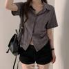 The Pink Women S Check Side Shirred Short Sleeve Shirt