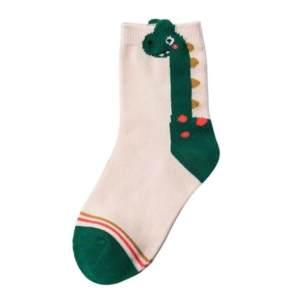 Cotton Blend Kids Socks 5 Pairs Pack Dinosaur Socks Colorful Children Sports Socks For Boys