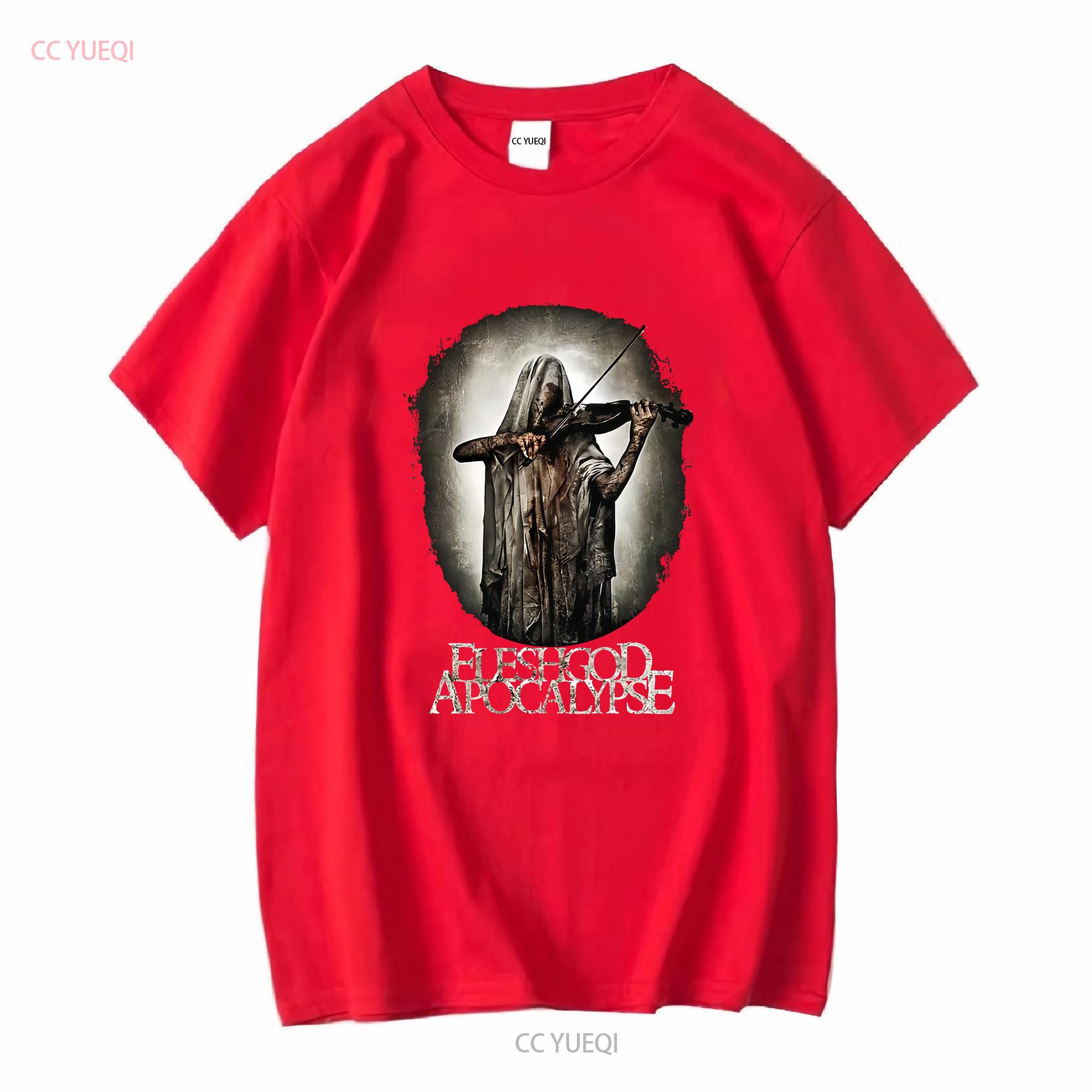 Fleshgod Apocalypse Bloody Violinist T Shirt vintage Washed Unisex Versatile Stretched Breathable streetwear Slightly fashion S