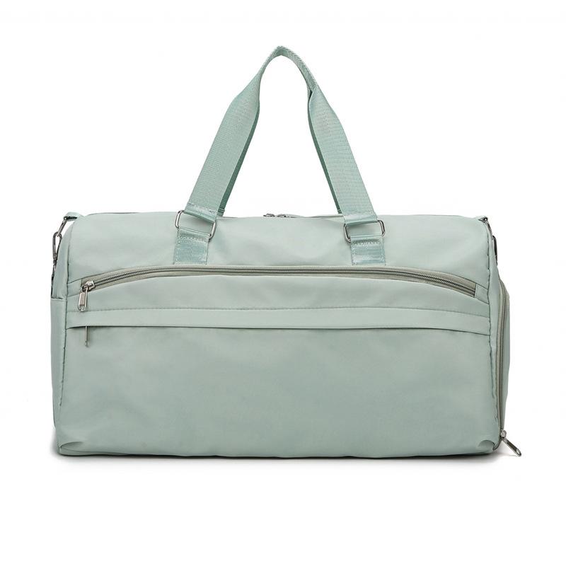 Dry and wet separation leisure travel bag, hand-held shoulder bag, solid color yoga fitness bag, large-capacity outdoor sports training bag