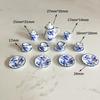 1 Set 15Pcs Miniature Tableware Ceramic Tea Set Dollhouse Playhouse Toys Pocket Mini Tea Set Mini Food Toys Gift