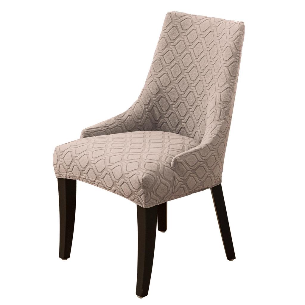 Solid Color Knitted Jacquard Chair Cover for Banquet and Home Decor, Fits Irregular Armchairs