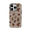 Teddy Bear Patchwork Phone Case for IPhone 17AIR 16E 16 15 14 13 12 11 17 Pro Max Plus Double-layer Back Cover