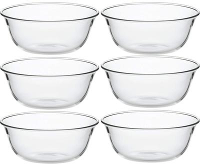 Iwaki Glas Frucht Dessert 300ml x KBT945 Hitzebeständige Becher, 6er-Pack,