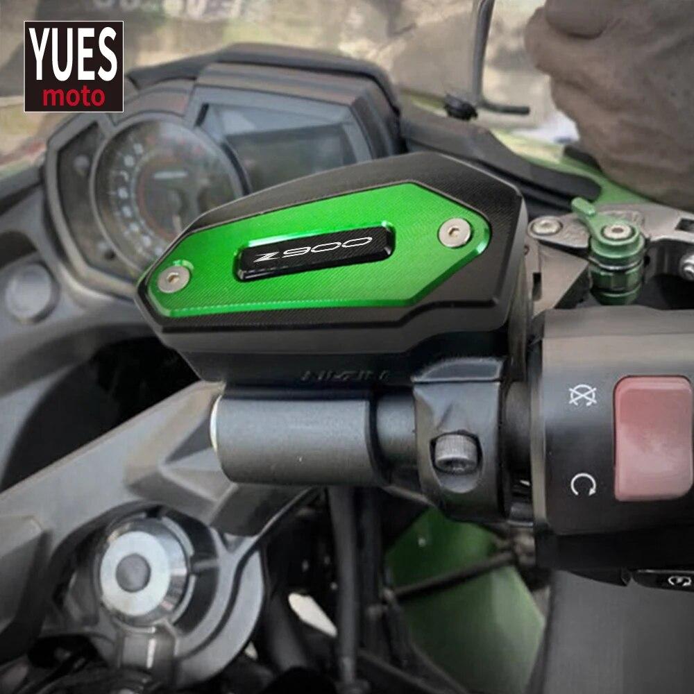 Motorcycle Accessories CNC Front & Rear Brake Fluid Cylinder Master Reservoir Cover Cap For Kawasaki Z900 2017 2018