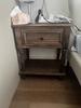 Solid Wood Nightstand Vintage French Distressed Bedside Table with Drawer for Bedroom Storage Cabinet Side Table