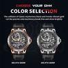 GELATU 6009 TOP Brand Men's Watches Skeleton Automatic Mechanical Movement Leather Strap Watch