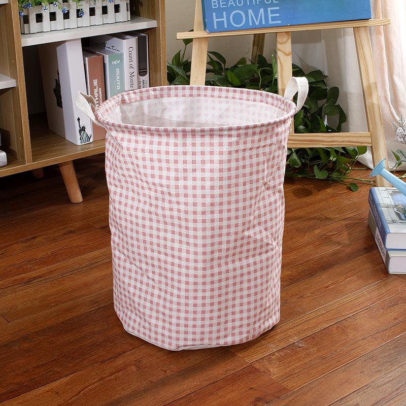 Waterproof Cotton Linen Laundry Basket and Toy Storage Hamper