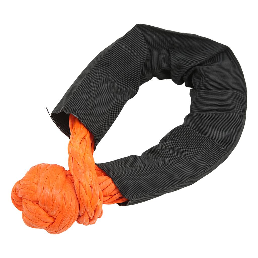 2 Pcs 13mm Soft Shackle 44092 Lbs Breaking Force High Tear Resistance Portable Soft Recovery Tow Strap for Truck SUVs