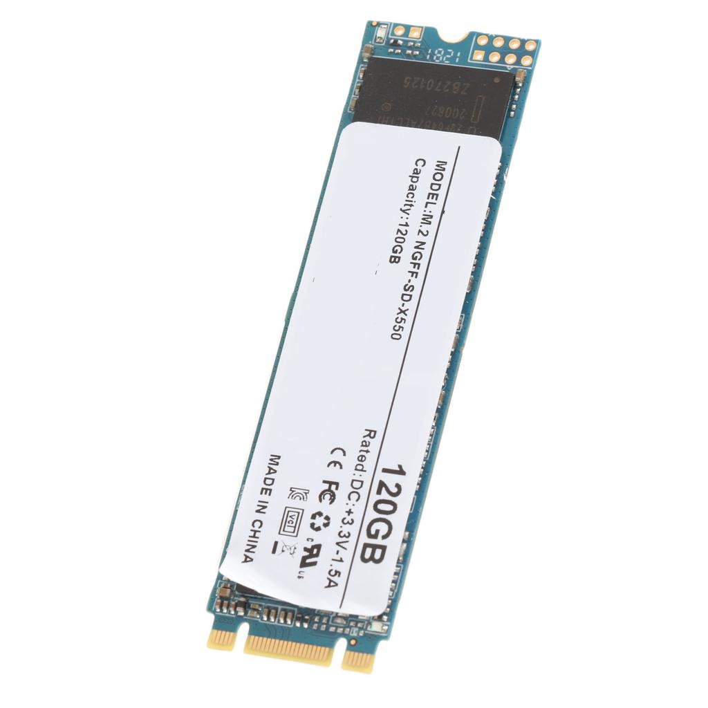 M.2 NGFF 2280 SATA3.0 SSD 550Mbps Read and 460Mbps Write 3D TLC NAND Internal Solid State Drive for Laptop Computer PC