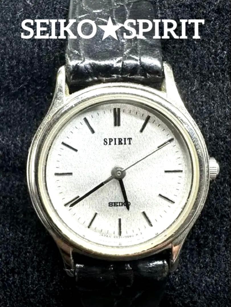 

[USED] Working SEIKO Spirit QZ Silver 4N21-0450