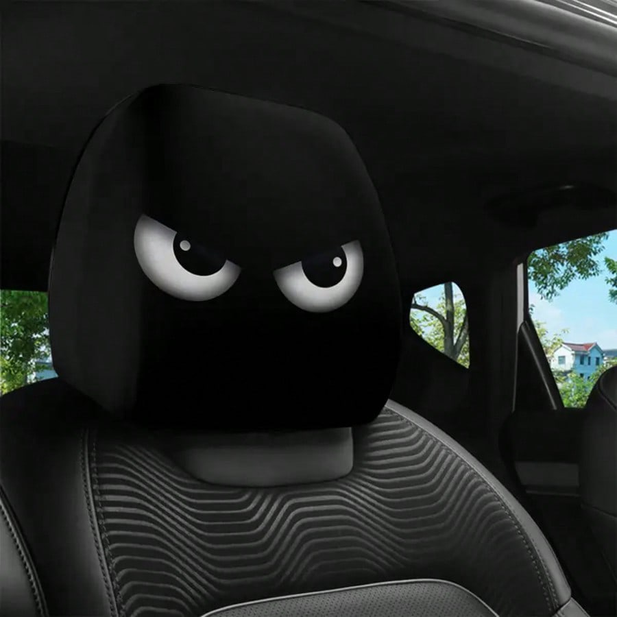 2pcs Car Headrest Covers - Fits All Models, No Filling Design