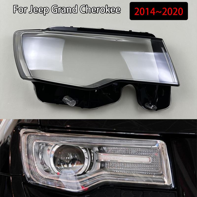 For Jeep Grand Cherokee 2014~2020 Headlight Shade Transparent Lampshade Headlamp Cover Lamp Shell Headlights Lens