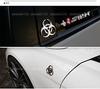 Biohazard Heavy 3D Stainless Steel Car Emblem Sticker (Gunmetallic)